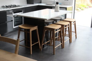 Black & White German kitchen island in London